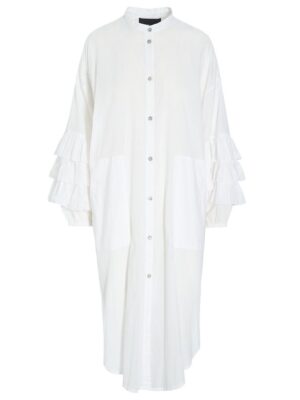 Vellum Voile Long Shirt White 14623