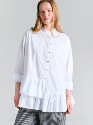 Core Cotton Shirt w. Ruffles White 14716