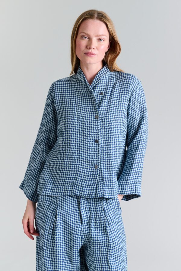 Chesu Jacket Blue/Green Jade Pepita 14672