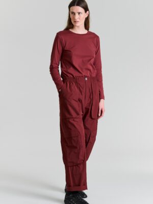 Fukkura Pants w. Pockets Maroon 14687