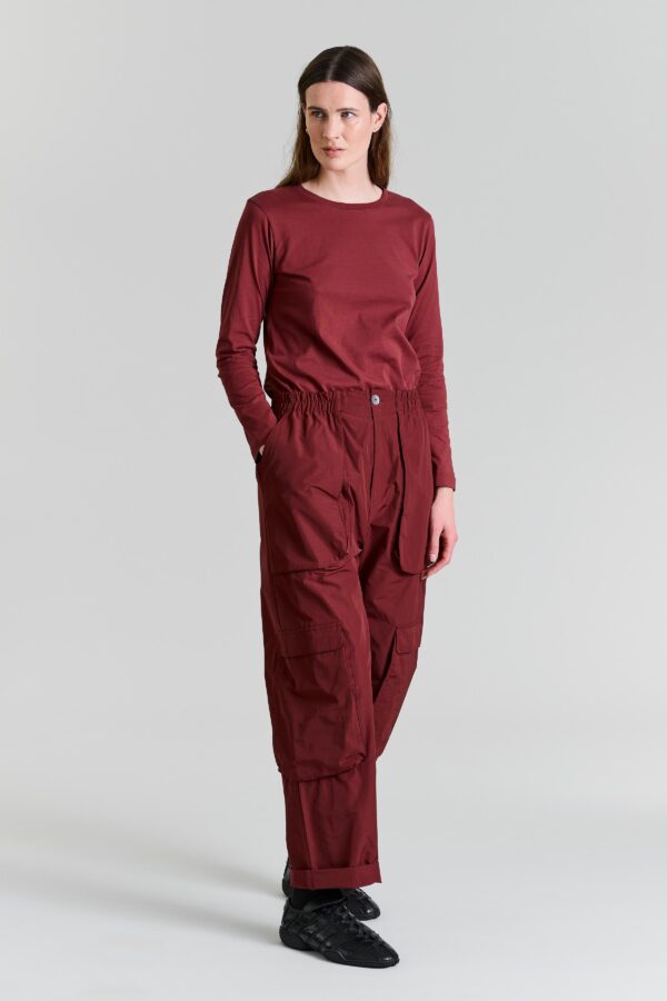 Fukkura Pants w. Pockets Maroon 14687