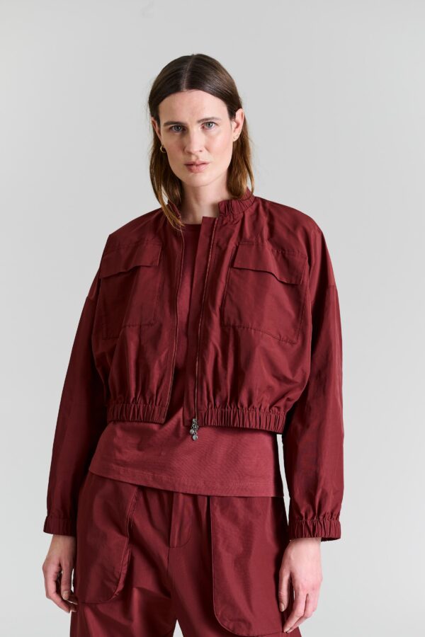 Fukkura Bomber Jacket Maroon 14688