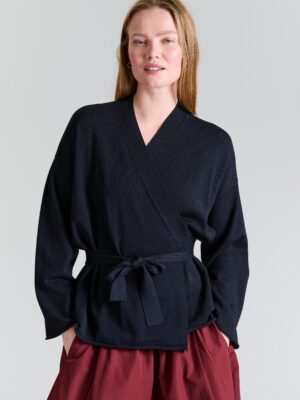 Saku Wrap Blouse Black 14765