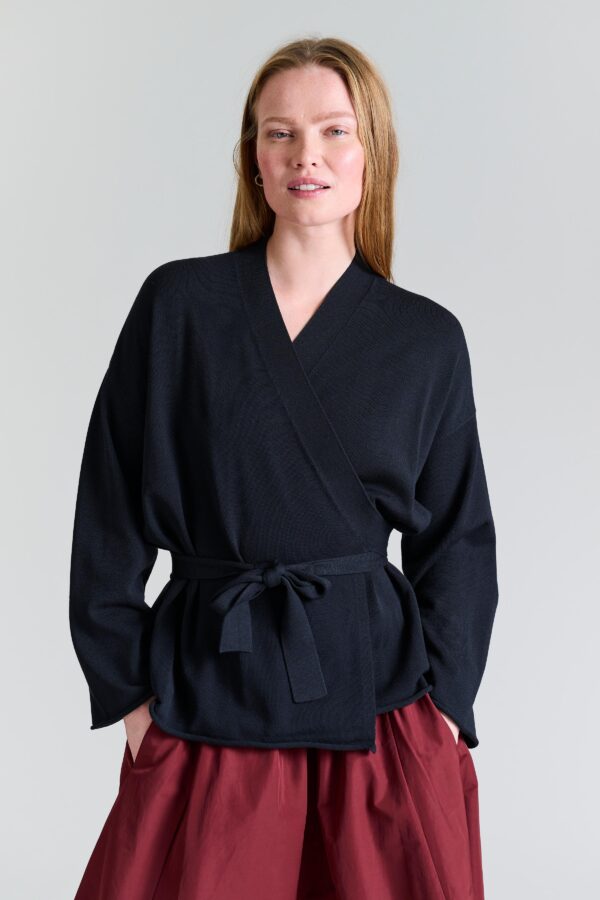 Saku Wrap Blouse Black 14765