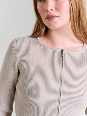 Saku Rib Blouse Stone 14767
