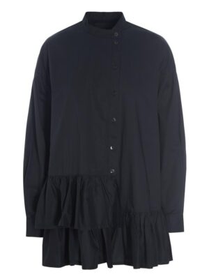 Core Cotton Shirt w. Ruffles Black 14716