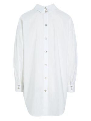 Core Cotton Shirt w. Buttons on Back White 14717