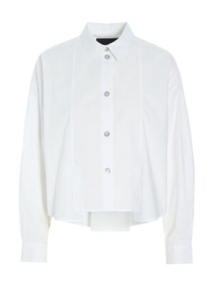 Core Cotton Shirt w. Pleats White 14718