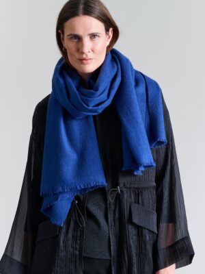 Block Wool Scarf Twilight Blue 14735