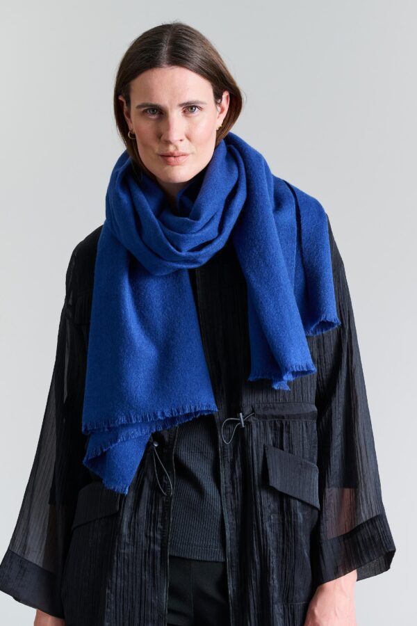 Block Wool Scarf Twilight Blue 14735
