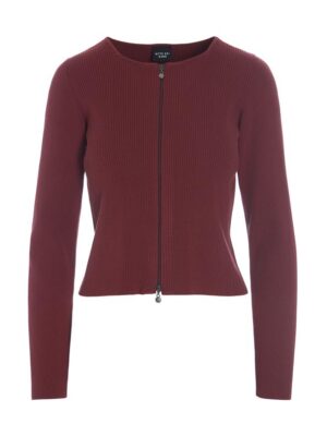 Saku Rib Blouse Maroon 14767