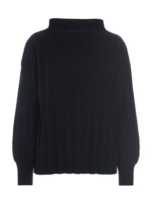 Cloud Cashmere Rib Blouse Black 14774