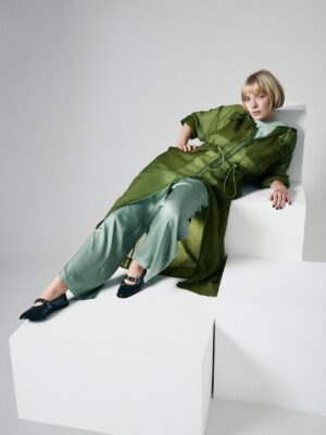Sukasu Coat Dress Ginko Green 14711