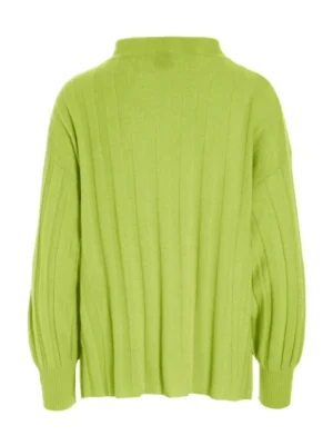 Cloud Cashmere Rib Blouse Lime 14774