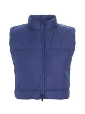 Feather Down Short Waistcoat Twilight Blue 14853
