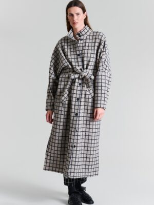 Woollen Wire Oversize Coat 14856