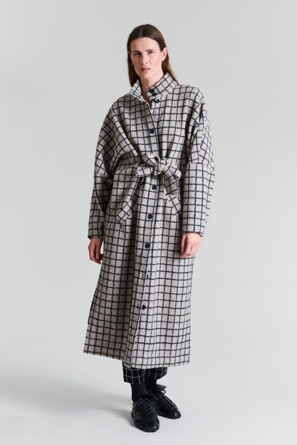 Woollen Wire Oversize Coat 14856