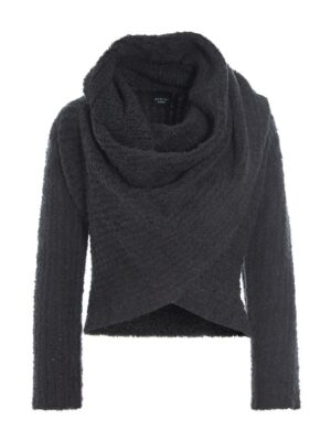 Fuwatto Blouse W. Waterfall Pirate Black 14876