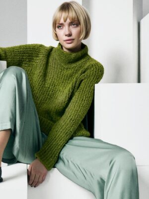 Fuwatto Blouse W. Raglan Ginko Green 14881
