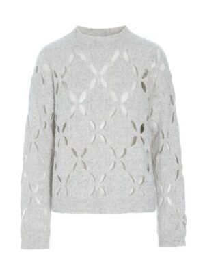 Lantern Long Sleeve Blouse White Marble 14970