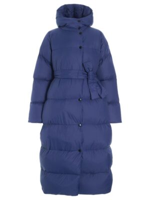 Feather Down Coat W.Belt Twilight Blue