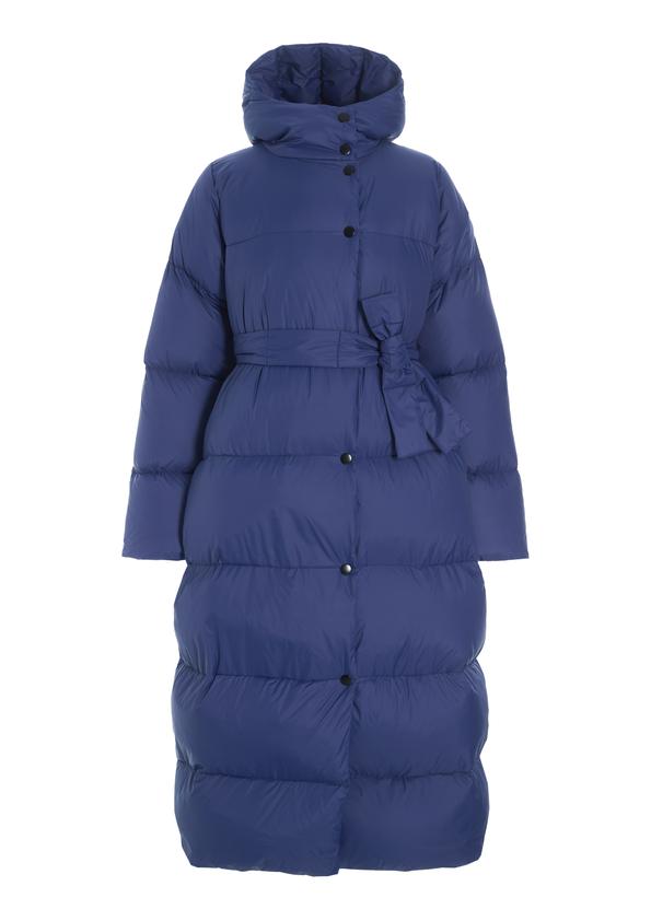 Feather Down Coat W.Belt Twilight Blue