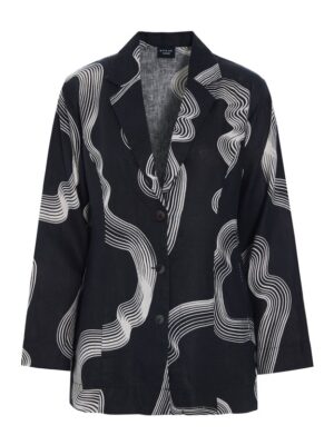 Hikazu Jacket With Lapel Collar Waves 14990