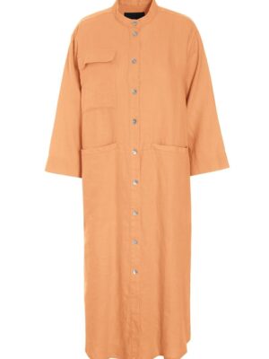 Lazy Linen Shirt Dress Melon 14981