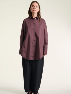 Core Cotton Big Shirt Raisin 15045