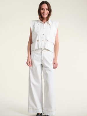 Jinzu Wide Pants White 15030