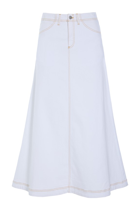 Jinzu Long Skirt White 15031