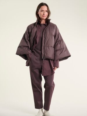 Feather Down Jacket With Collar Raisin 15053