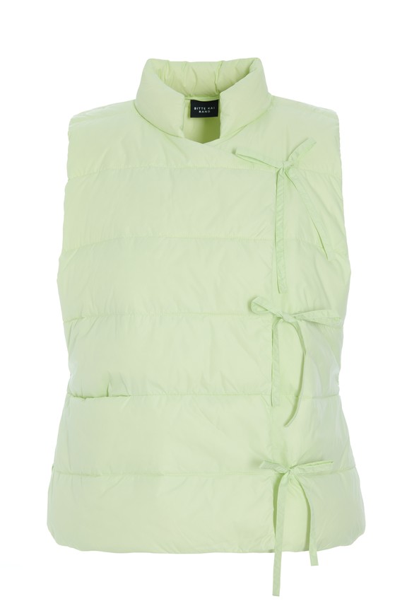 Feather Down Waistcoat Lime Cream 15054