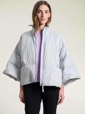 Feather Down Jacket With Collar Tender Blue 15053