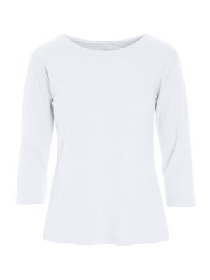 Naibu Rib 3/4 Sleeve Blouse White 15070