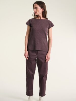 Naibu Rib T-Shirt Raisin 15071