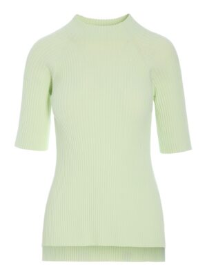 Saku Blouse With High Neck Lime Cream 15078