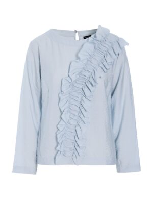 Sun Bleach Flounce Blouse Tender Blue 15133