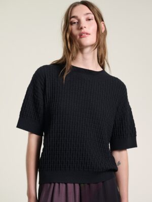 Saku Short Sleeved Blouse Black 15175