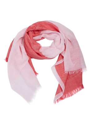 Two Tone Scarf Chalk Pink/Fiery Red 15183