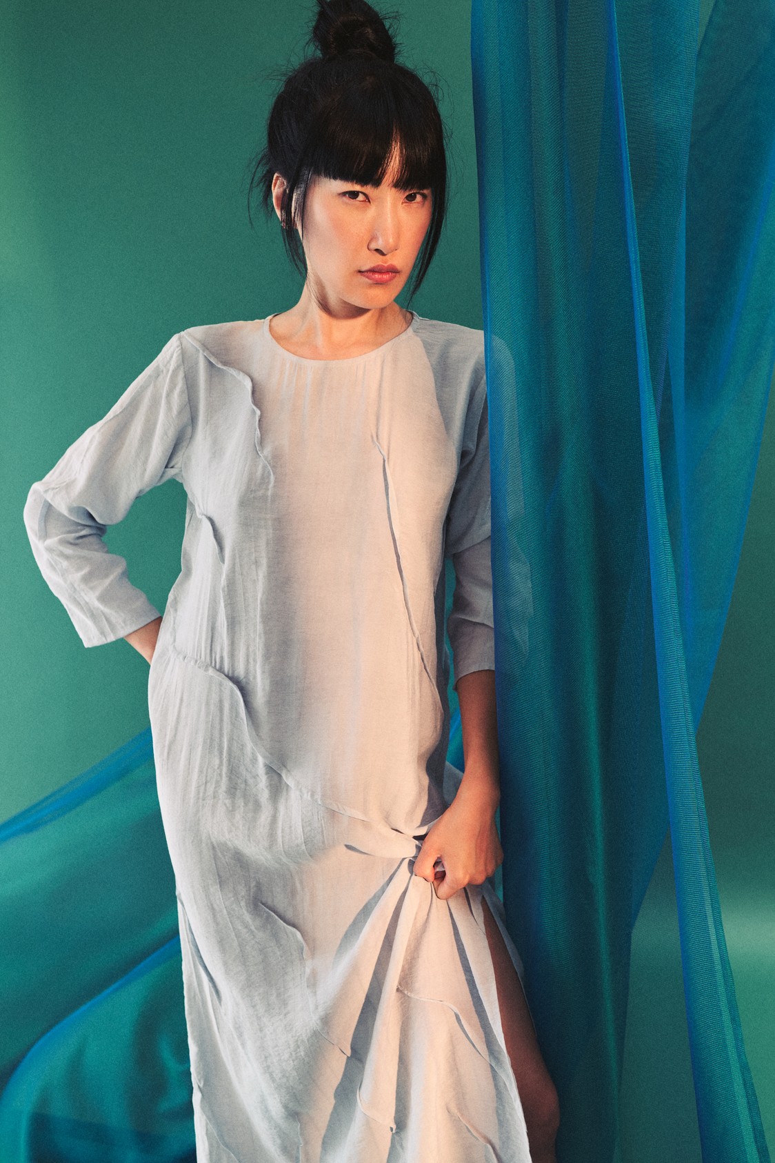 Sun Bleach Dress Tender Blue 15131