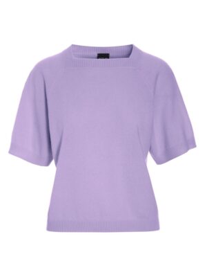 Kumo Cashmere Short Sleeved Blouse Soft Lavender 15090