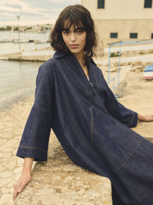 Kurai Oversize Dress Dark Denim 15125