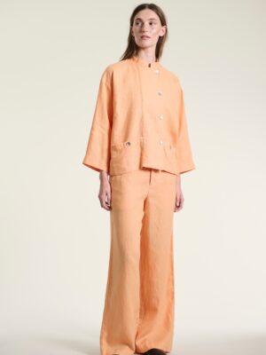 Jacket Lazy Linen with Collar Melon14984