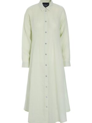 Ora Shirt Dress Lime Cream 15146