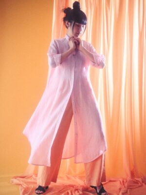 Ora Shirt Dress Chalk Pink 15146