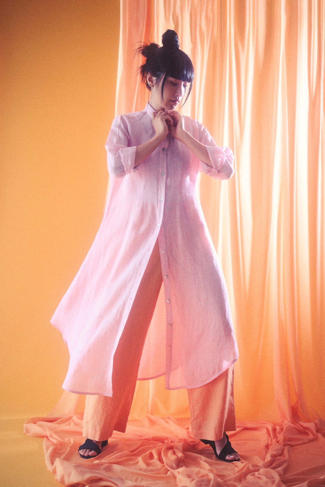 Ora Shirt Dress Chalk Pink 15146