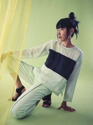 Ora Blouse Lime Cream 15147