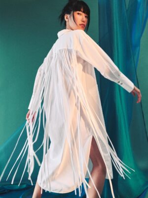 Kami Cotton Shirt Dress White 15142