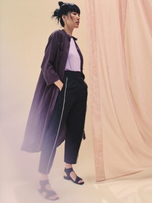 Fukkura Piping Pants Black 15107